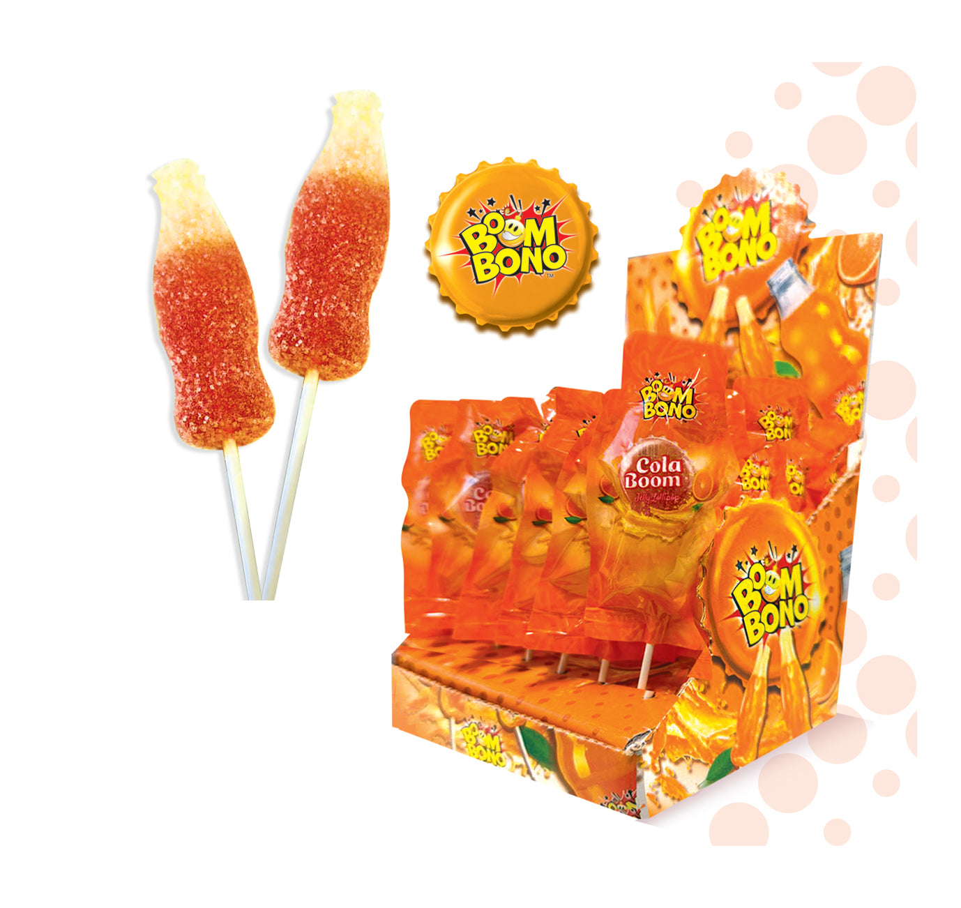 ORANGE JELLY SOUR LOLLIPOP